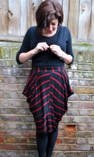 Self-Drafted Cowl Skirt